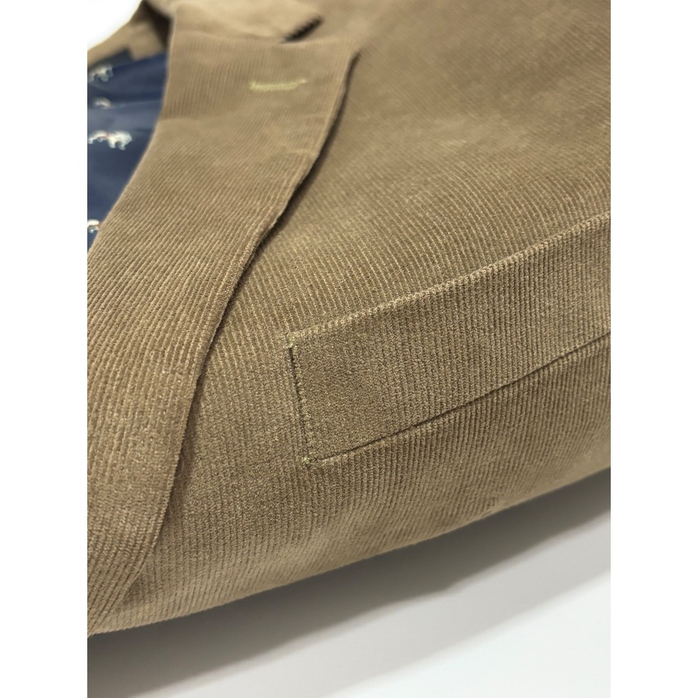 Lauren Ralph Lauren Mens 40R? Blazer Jacket Brown Elbow Patches Bulldog Lined - Picture 9 of 9